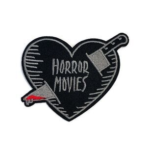 Horror Movies Love Heart Embroidered Patch